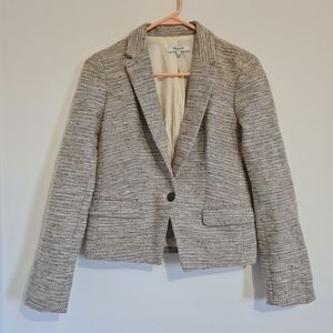 Madewell Sandspun Cotton Tweed Blazer Size 2